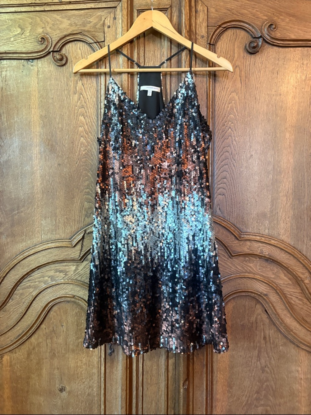 Lavender Brown Ombré Sequin Mini Cocktail Dress – Size Medium